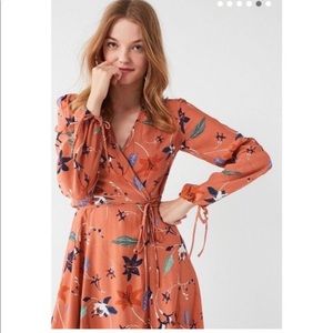 Urban outfitters floral wrap dress
